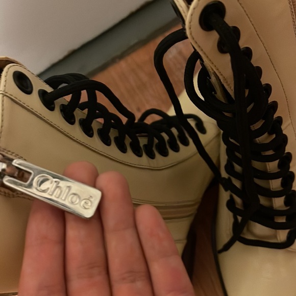 CHLOE RYLEE MEDIUM LEATHER ANKLE BOOTS - Picture 7 of 8